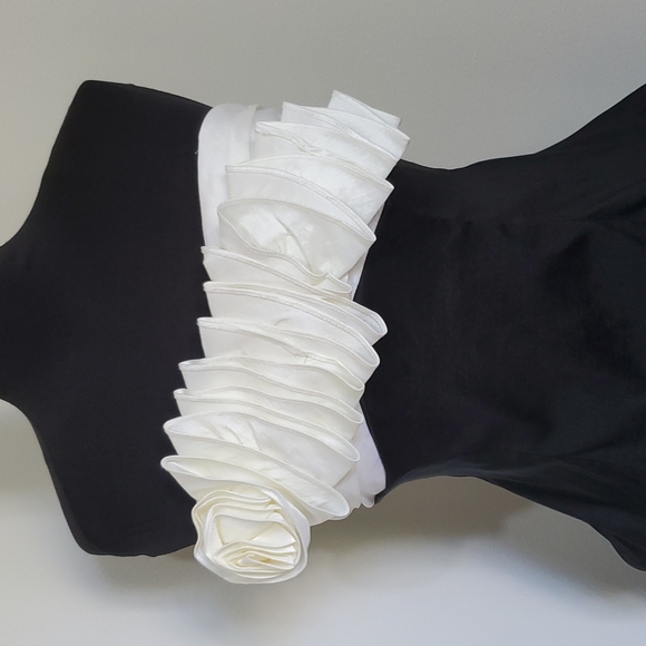 NWT - City Triangles Black/Offwhite Short Strapless Formal - Size 11 - Picture 2 of 13